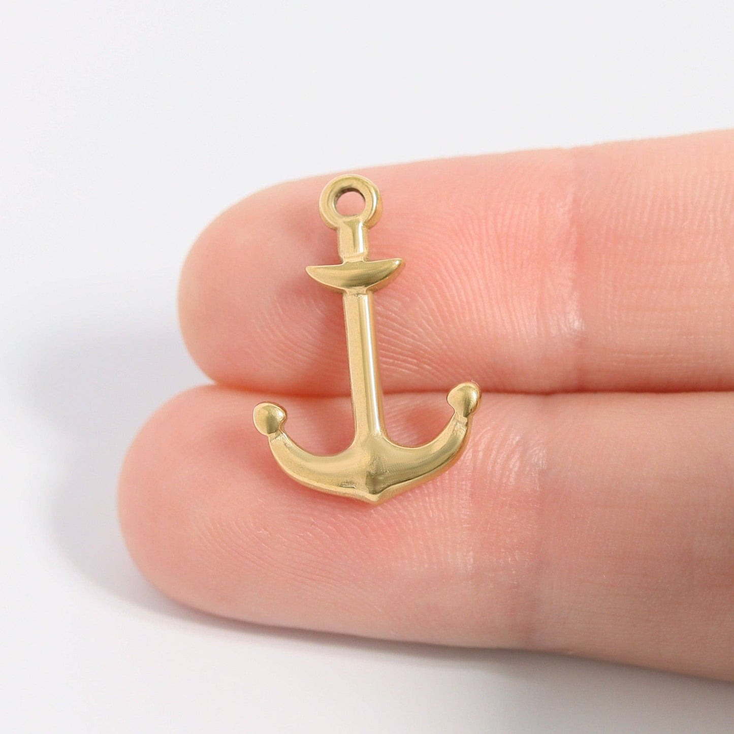 18K PVD Stainless Steel Anchor Charm