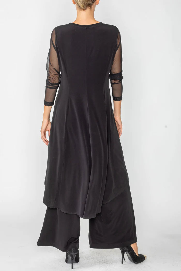 Final Sale - Front overlap see through sleeve top