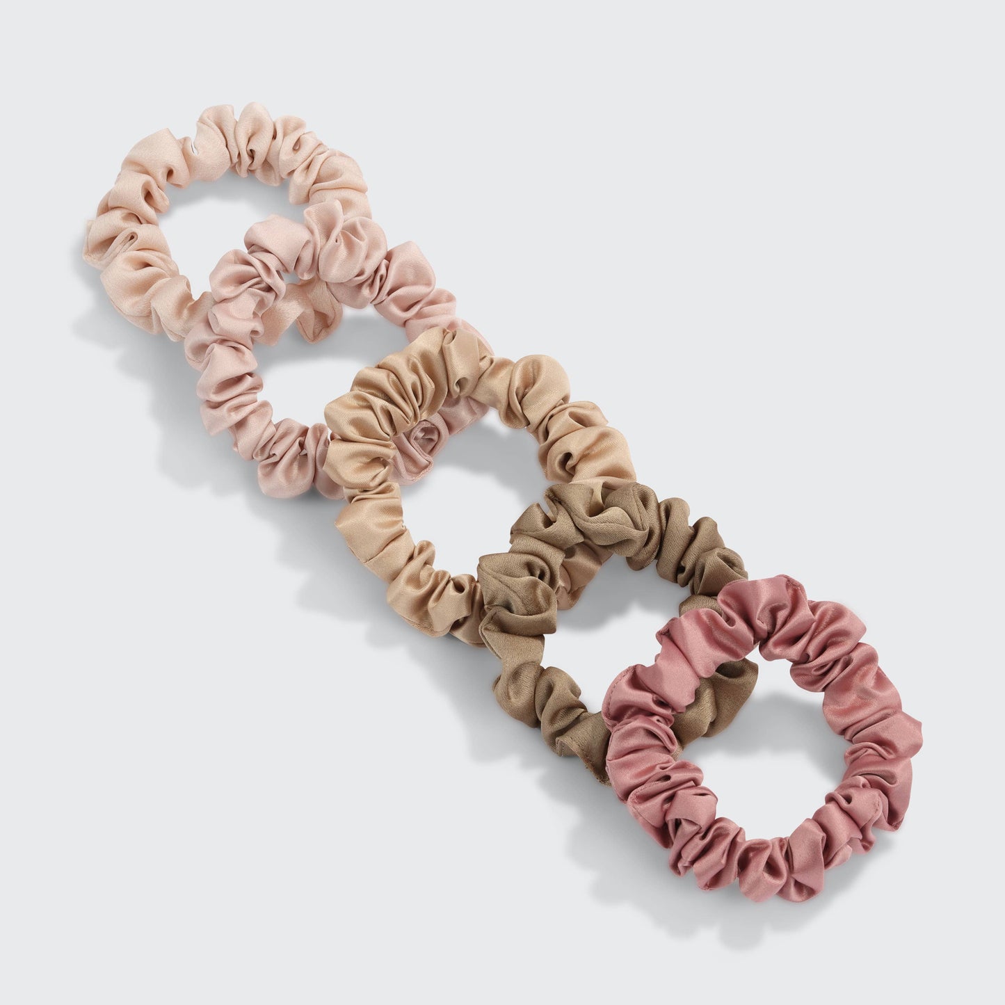 Ultra Petite Satin Scrunchie 6pc-Terracotta