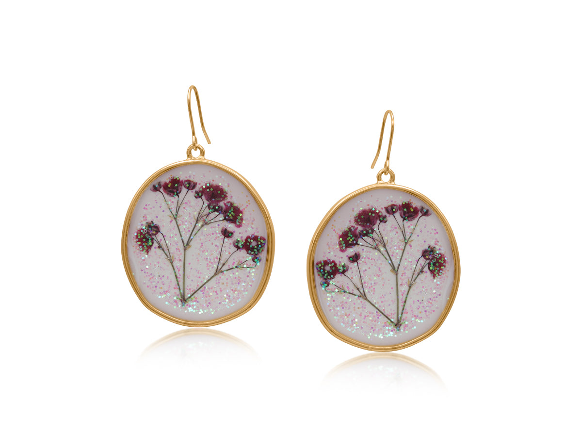 Gold Orlean Wildflower Statement Earrings