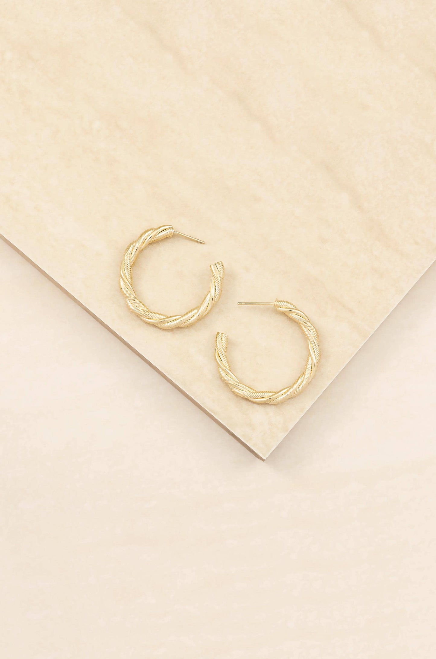 Ettika - Spun Strands 18k Gold Plated Hoop Earrings