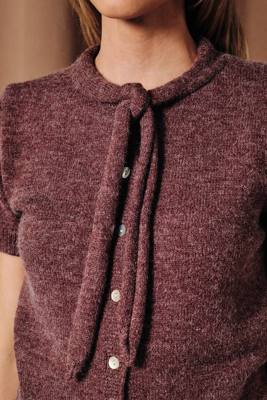 Scarf Neck Sweater Top