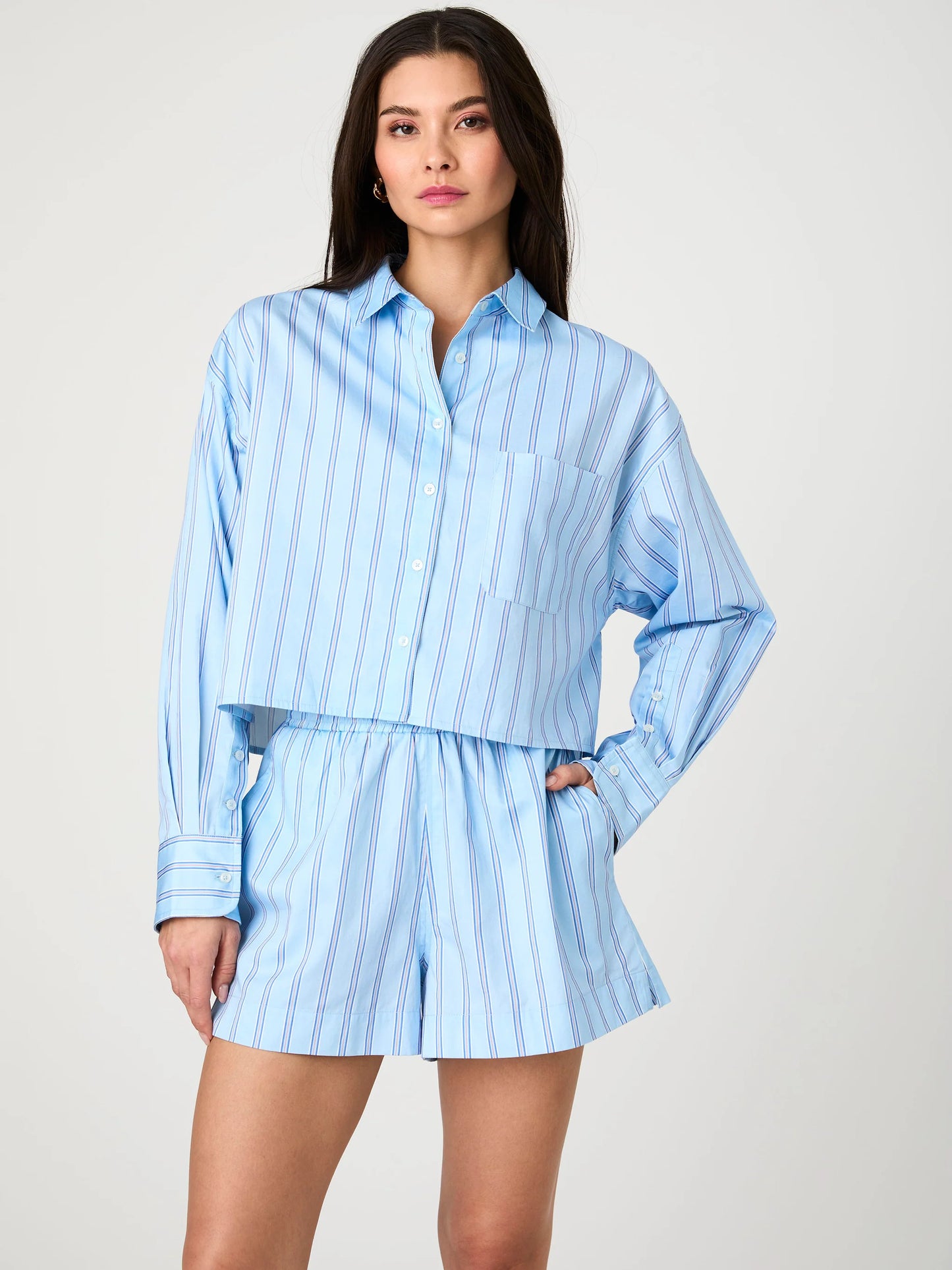 Lorenzo Stripe Cropped Shirt