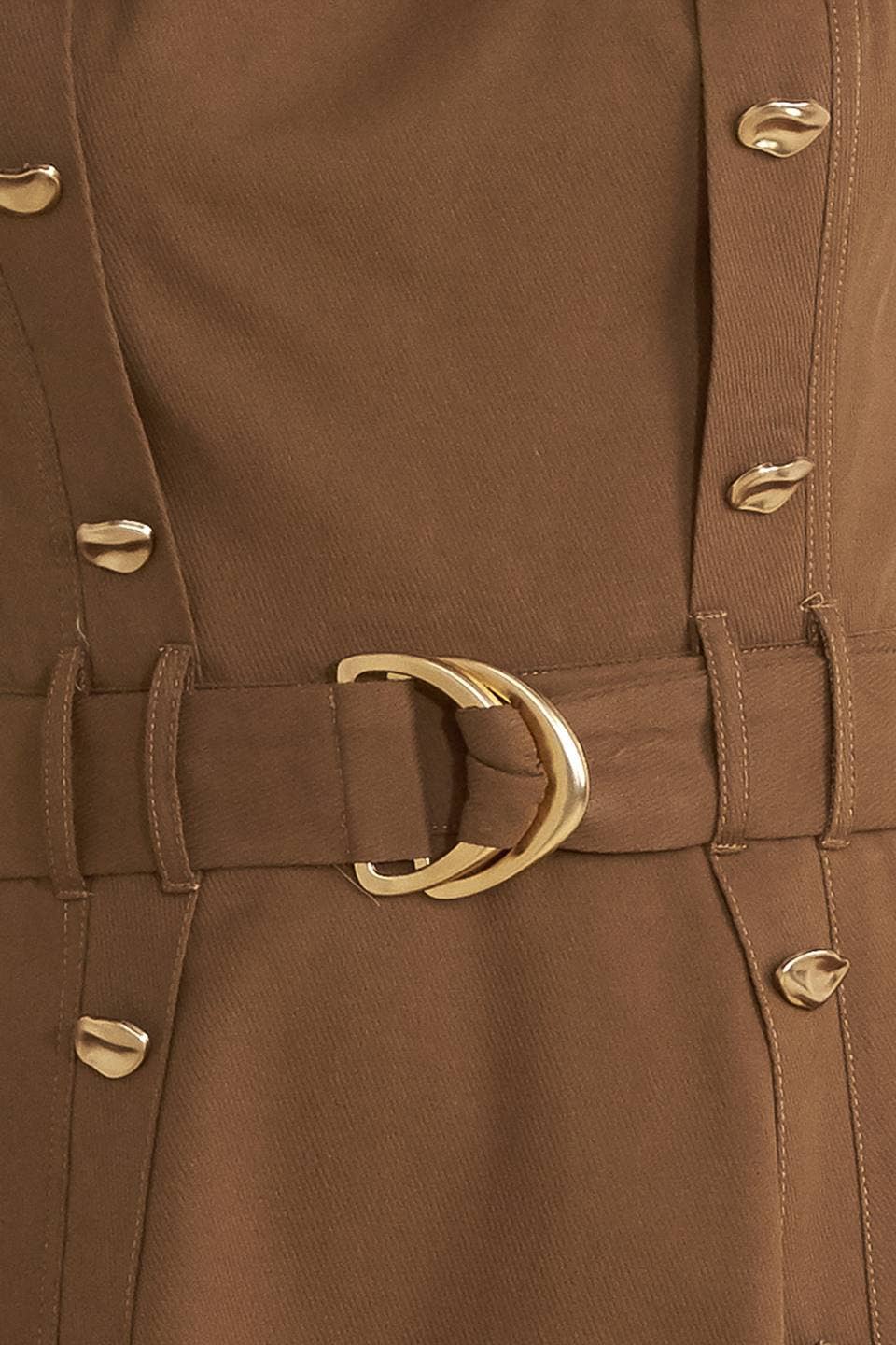 Belted Front Detail Midi Dress
