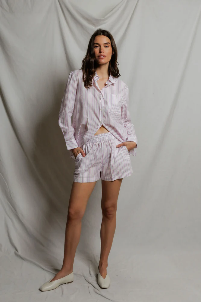 Julie Poplin Pull-On Shorts With Pockets