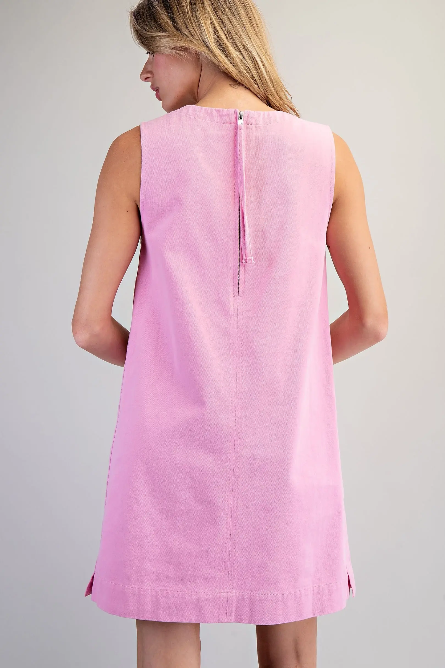 Sleeveless Back Zip Mini Dress