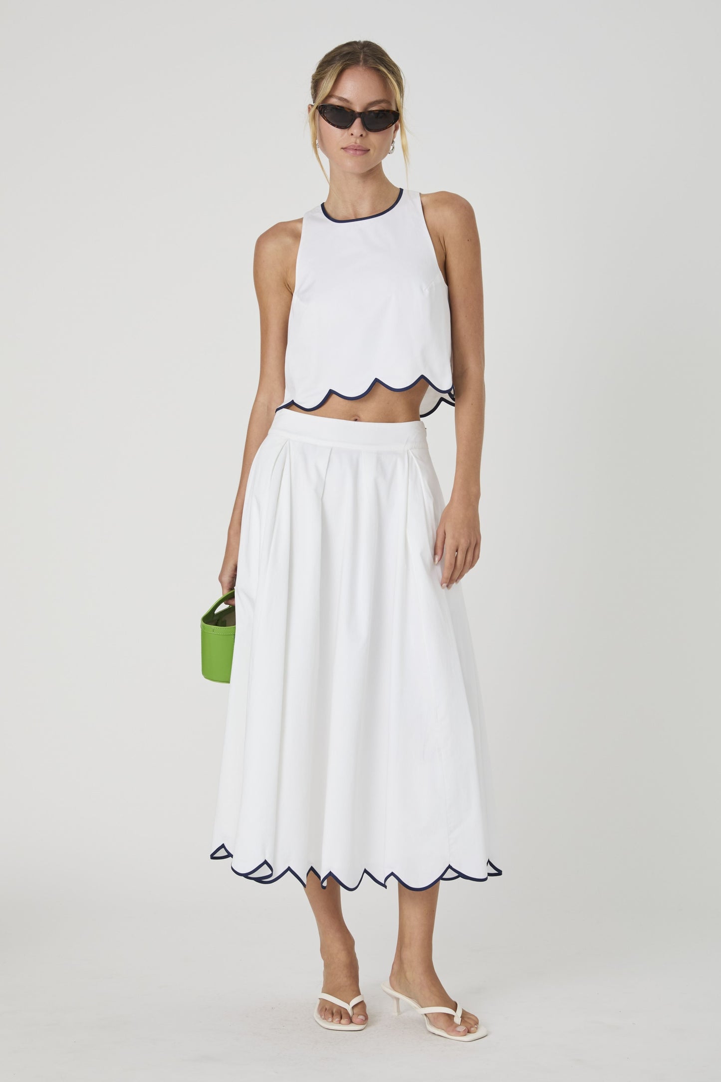 Alexis Cotton Scalloped Skirt