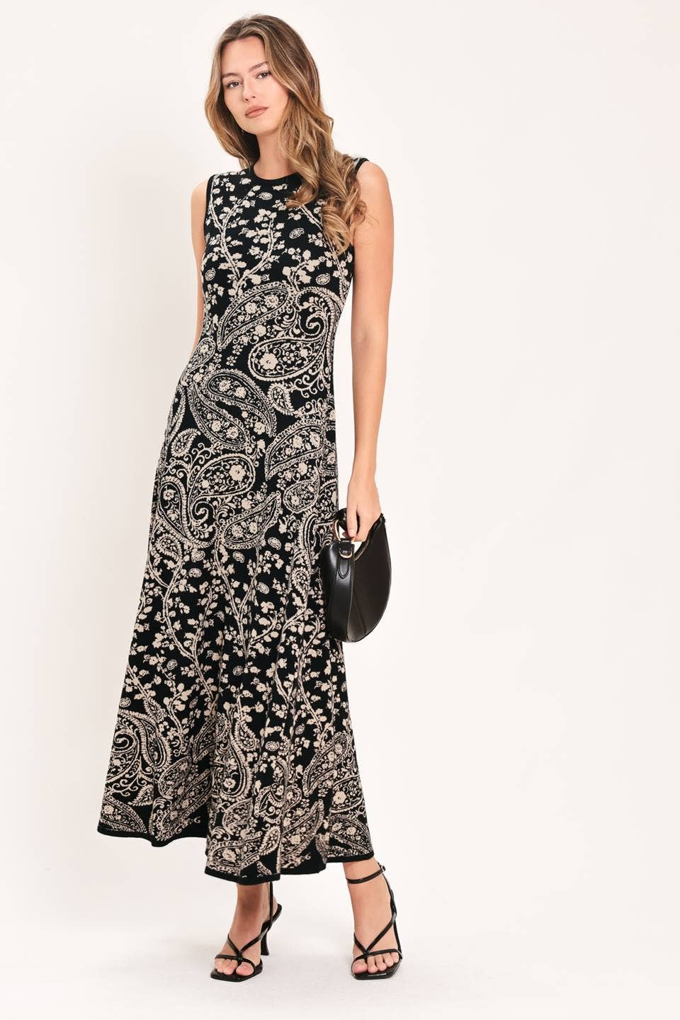 Midnight Paisley Maxi Dress