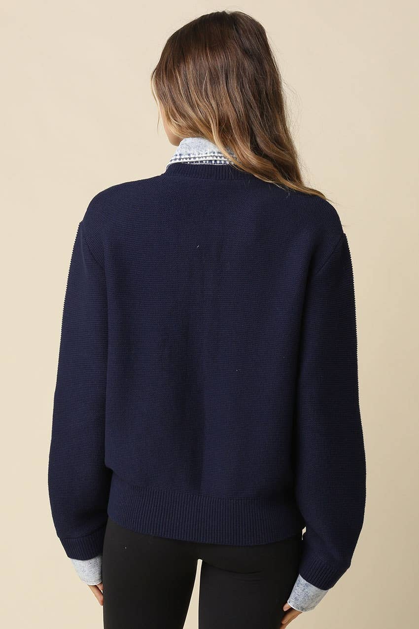 Dana Layered Look Knit Cardigan
