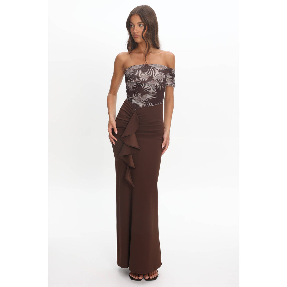 Floral Two Tone Maxi Dress