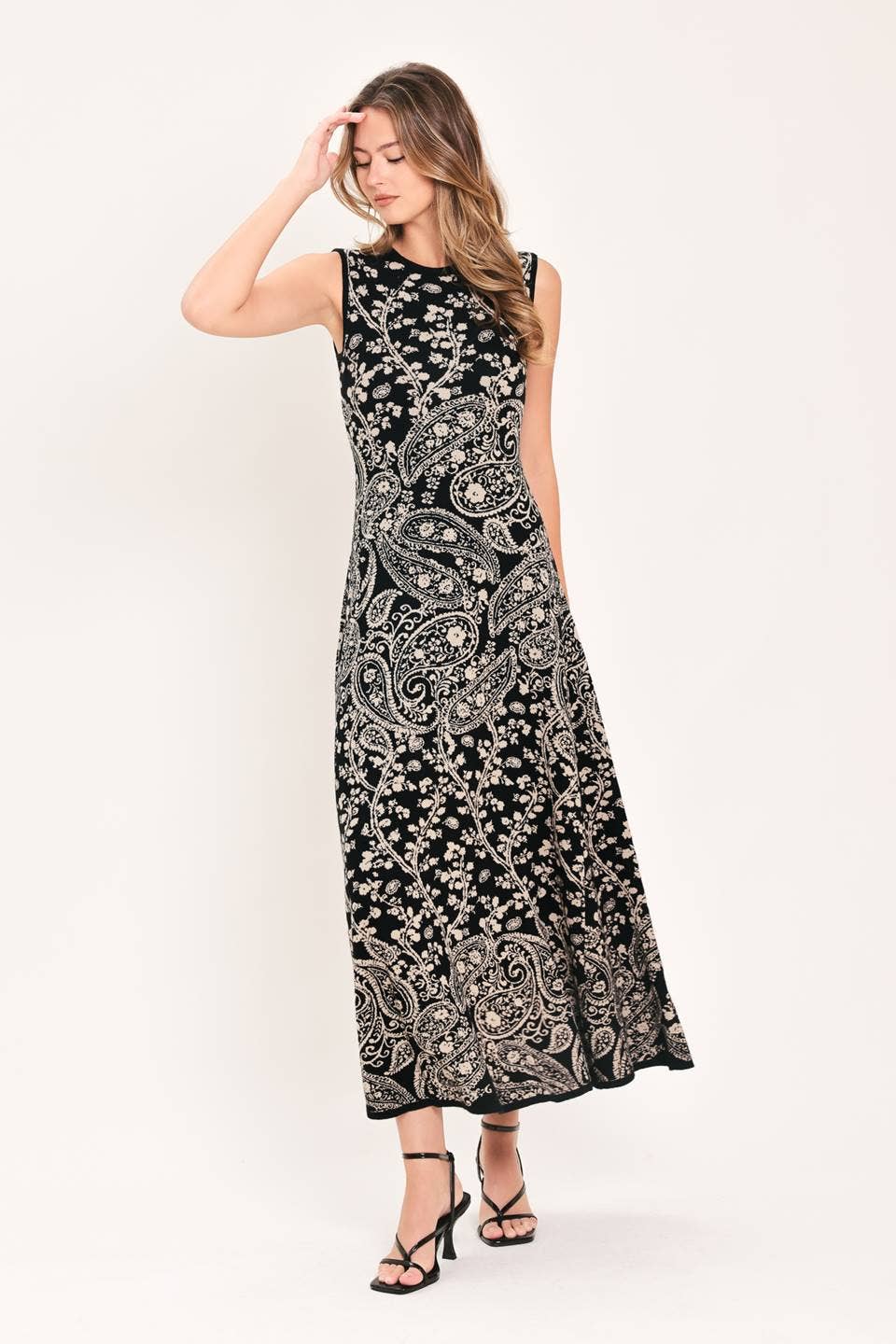 Midnight Paisley Maxi Dress