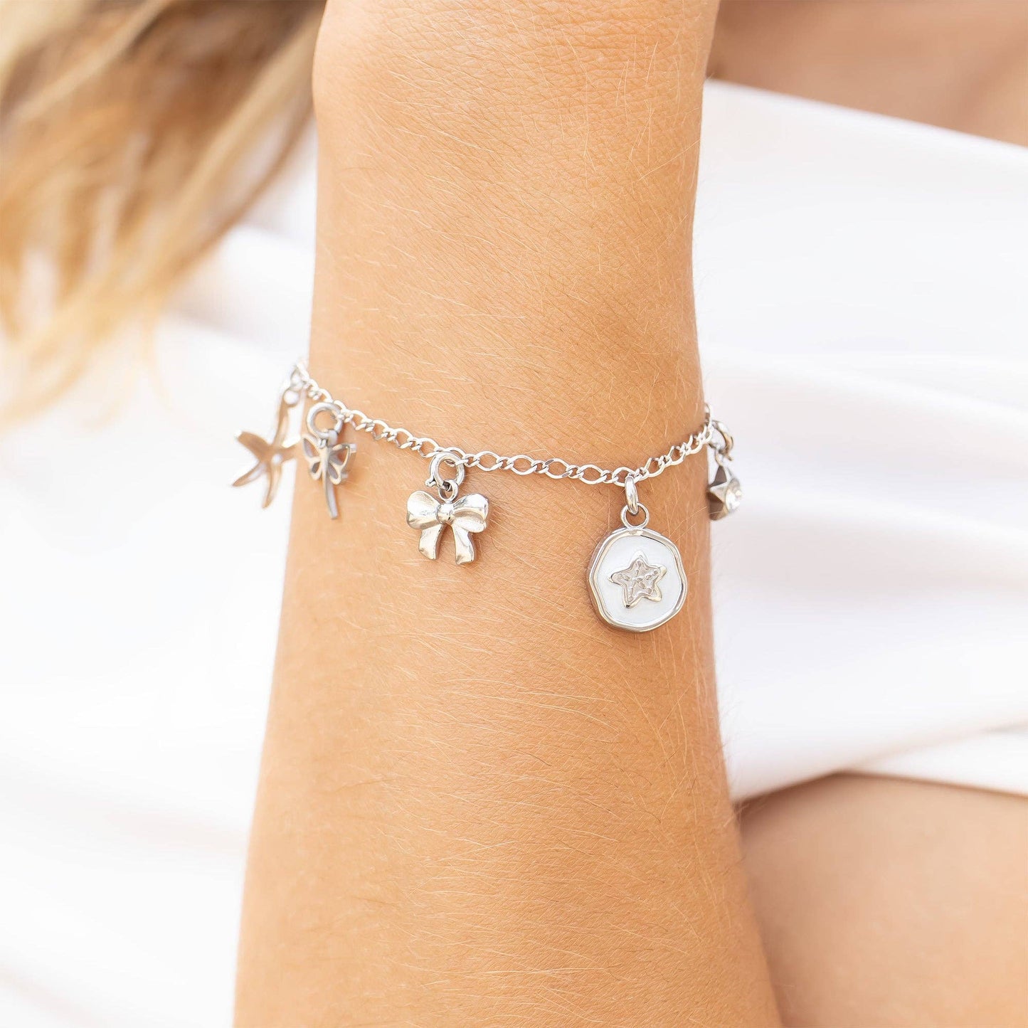 18K Gold PVD Stainless Steel Charm Connector