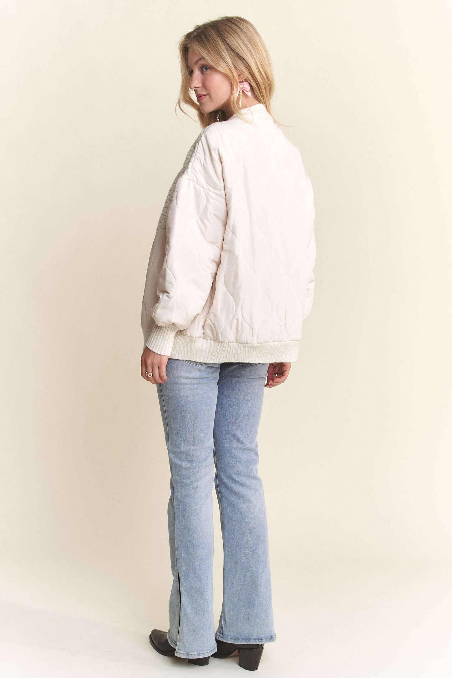 Final Sale - Button Down Quilted Cardigan