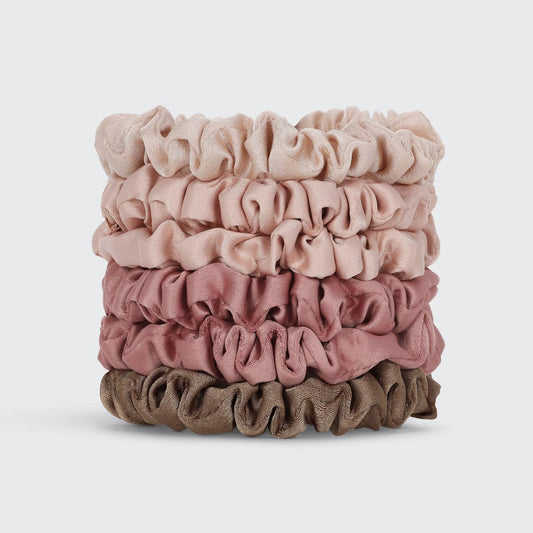 Ultra Petite Satin Scrunchie 6pc-Terracotta