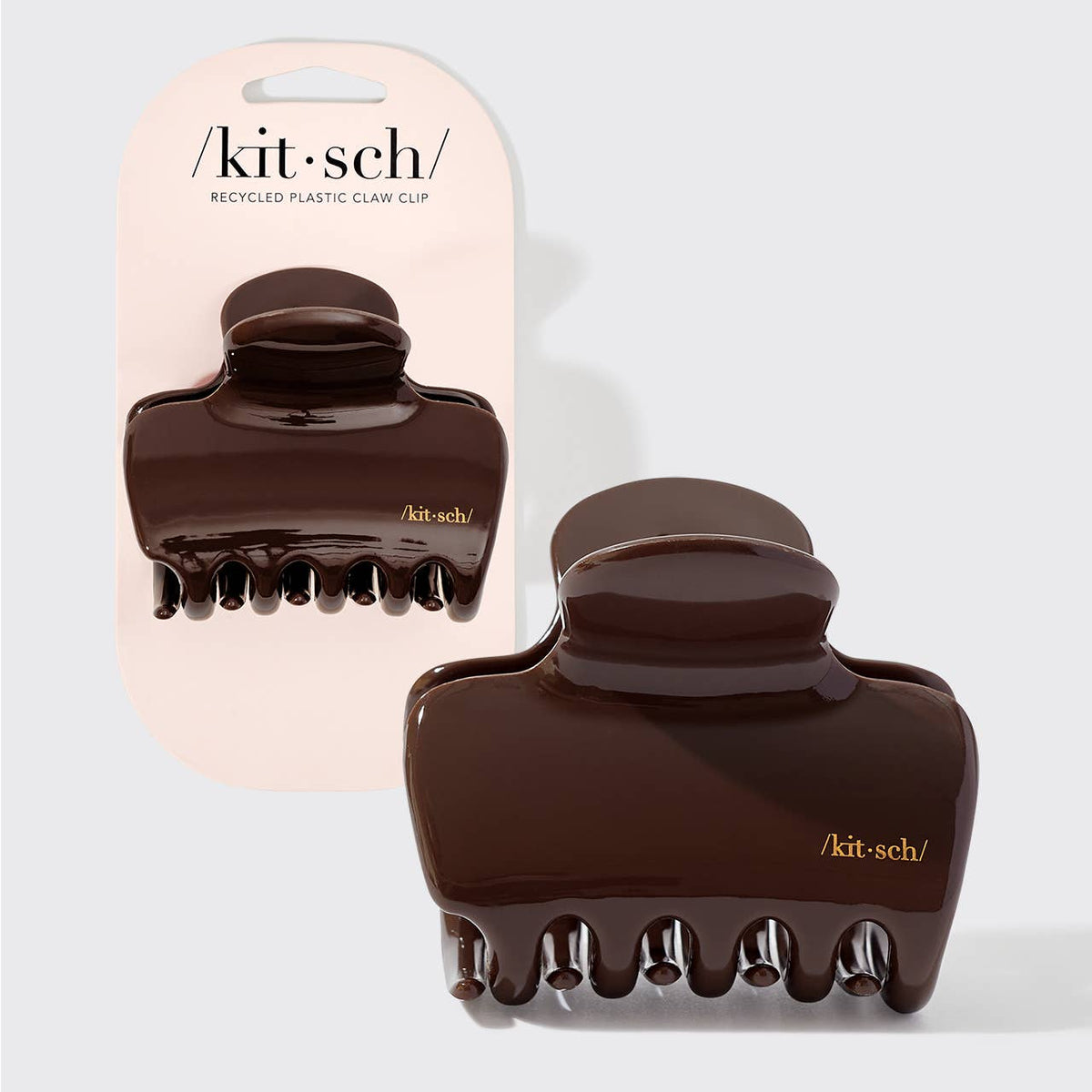 Recycled Plastic Puffy Cloud Clip- Chocolate