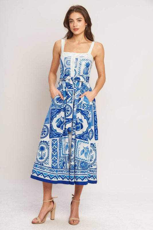 Printed Summer Pineapple Midi dress