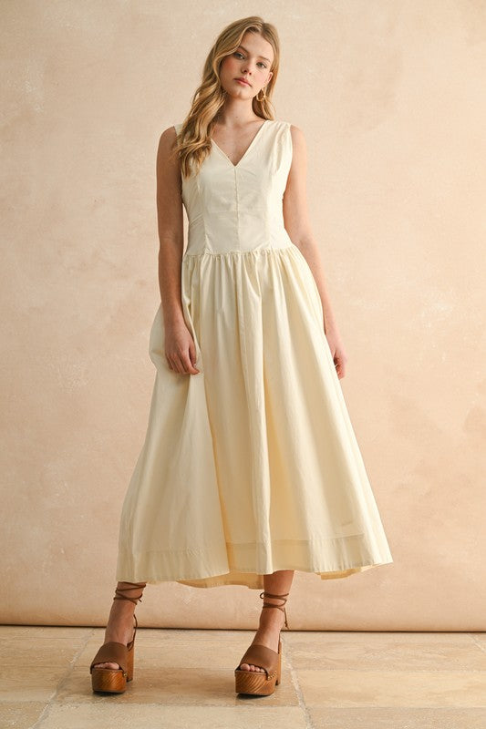 Final Sale - Bow Detail Woven Dress