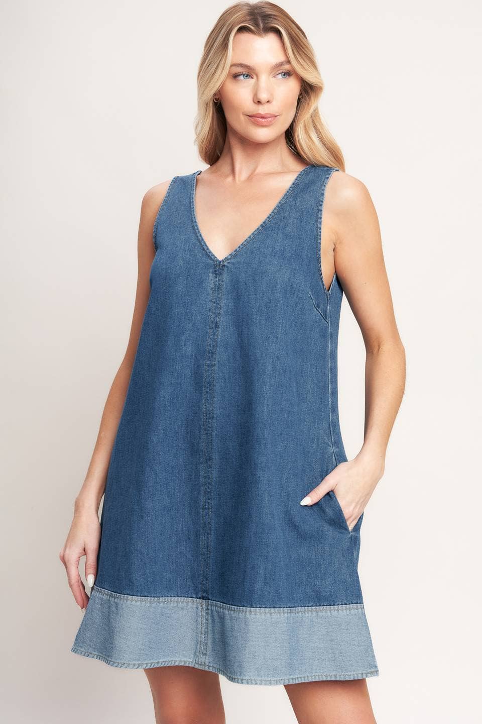 Jackie Washed Denim Mini Dress