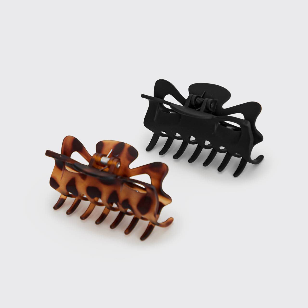 Large Claw Clip 2pc - Black & Tort
