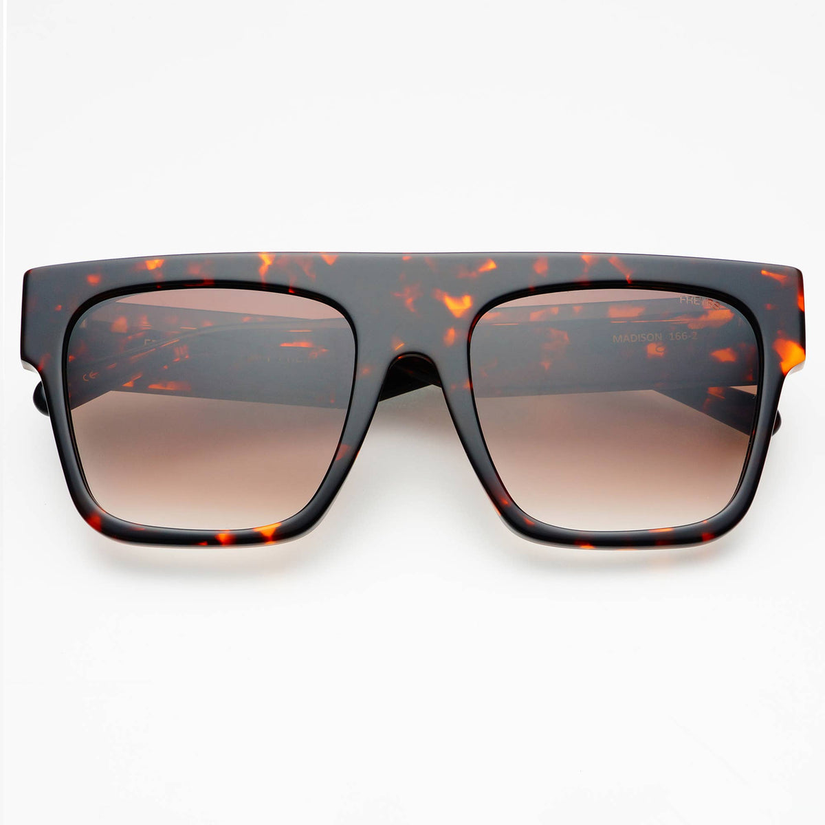 Madison Tortoise Acetate Unisex Flat Top Sunglasses