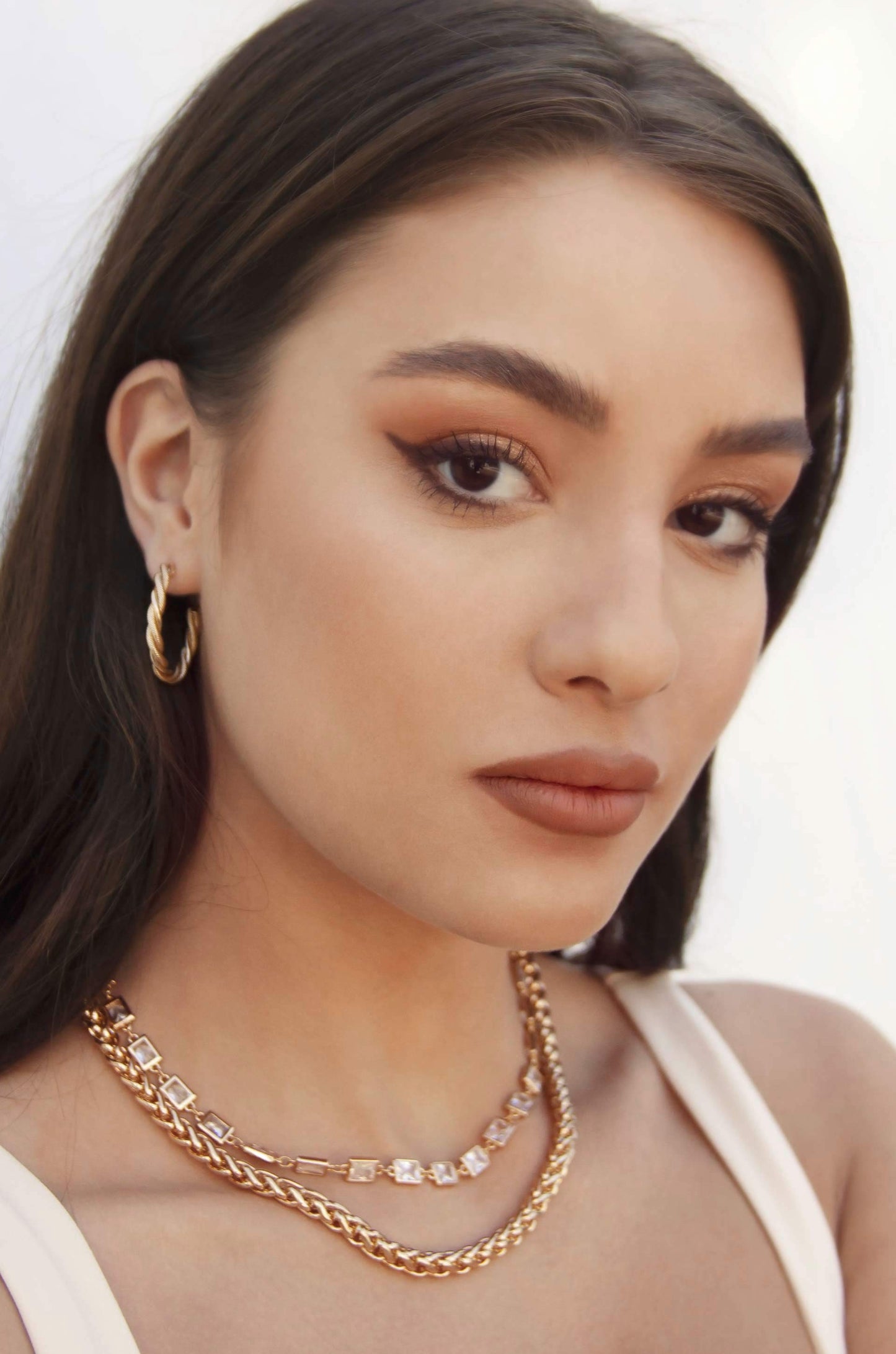 Ettika - Spun Strands 18k Gold Plated Hoop Earrings