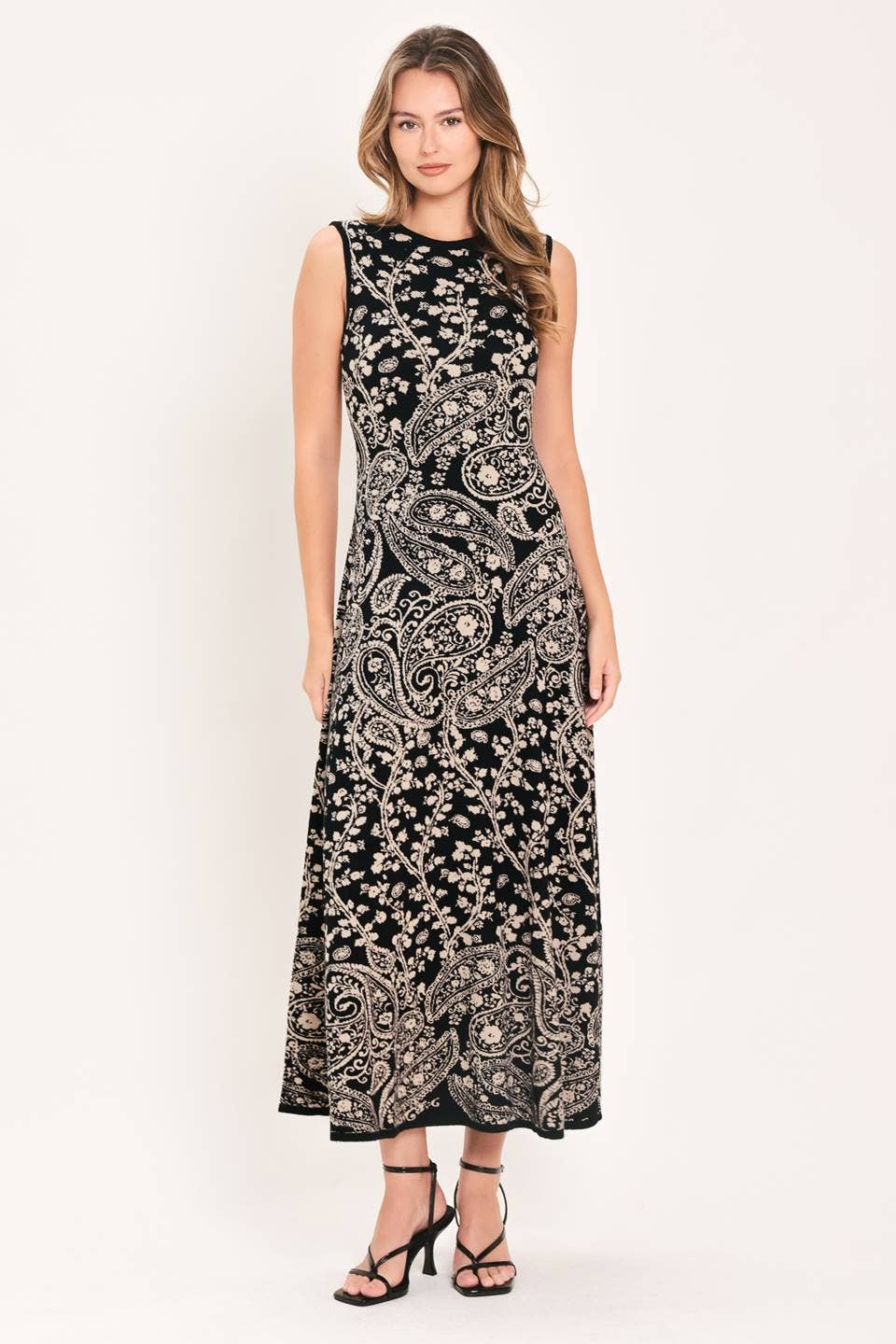 Midnight Paisley Maxi Dress