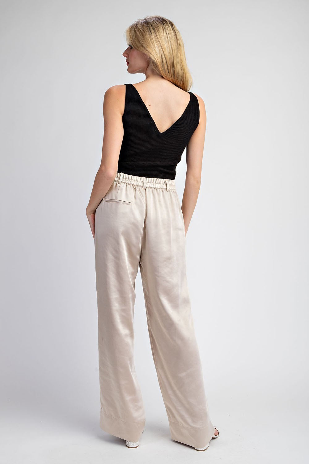 Final Sale - Satin Straight Leg Pants