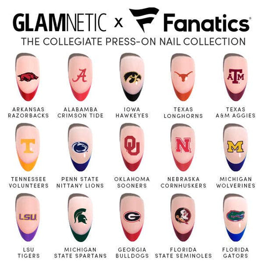 Glamnetic x Fanatics The Collegiate Press-On Nail Collection