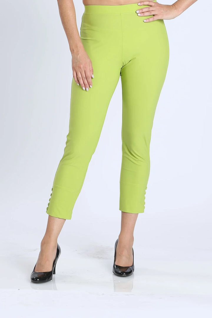 Final Sale - Button Hem Slim Crop Pants