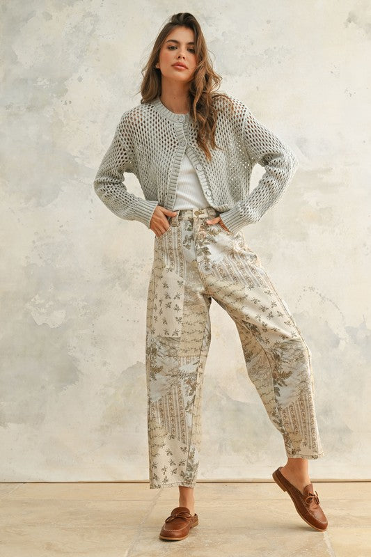Final Sale - Multi Printed Barrel Pants