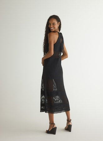 Halter Midi Crochet Dress