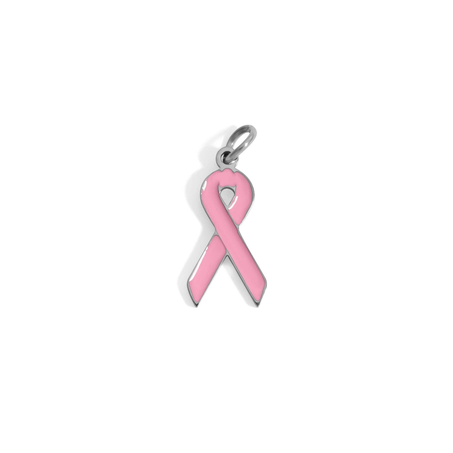 Breast Cancer Awareness Pink Ribbon Charm