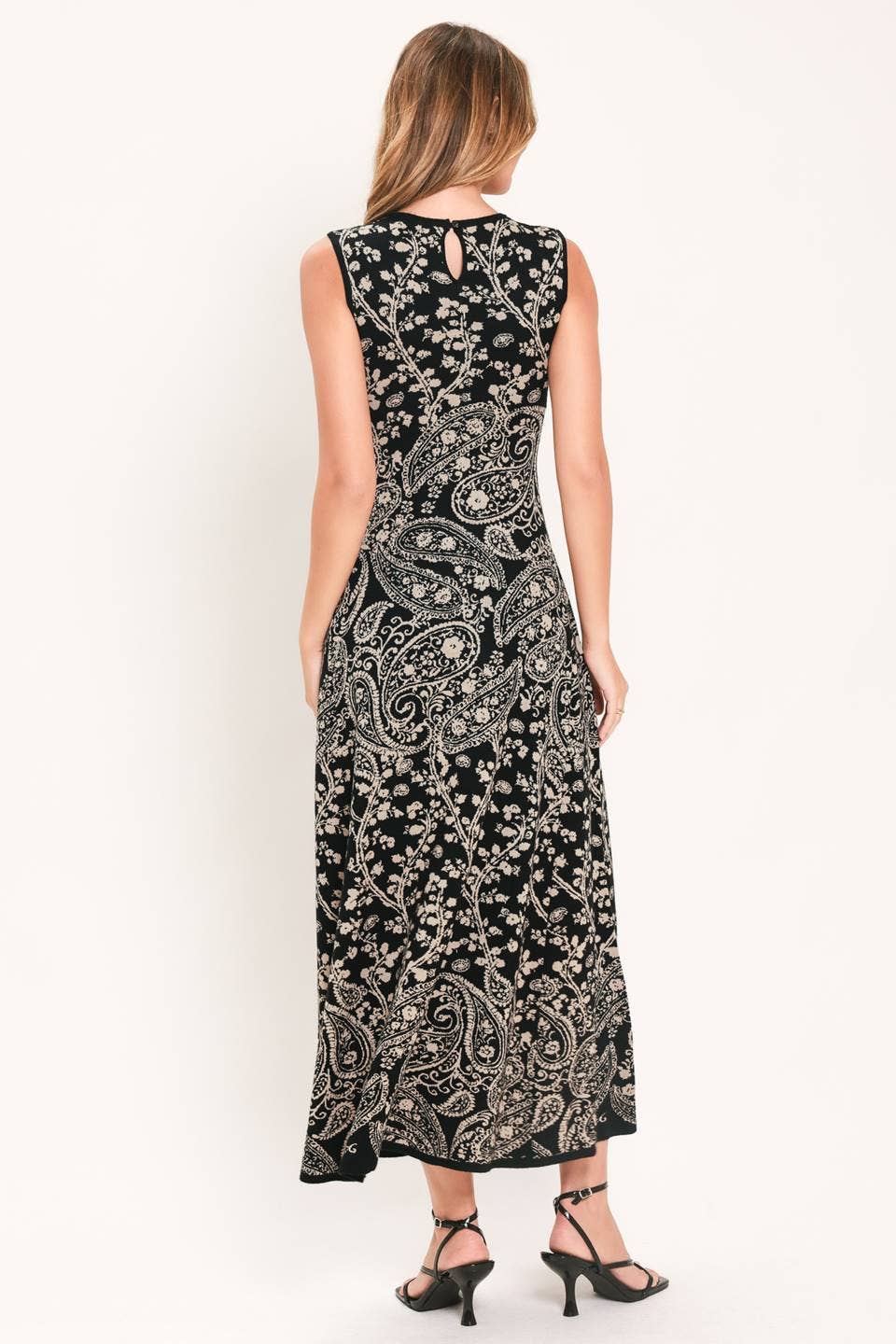 Midnight Paisley Maxi Dress