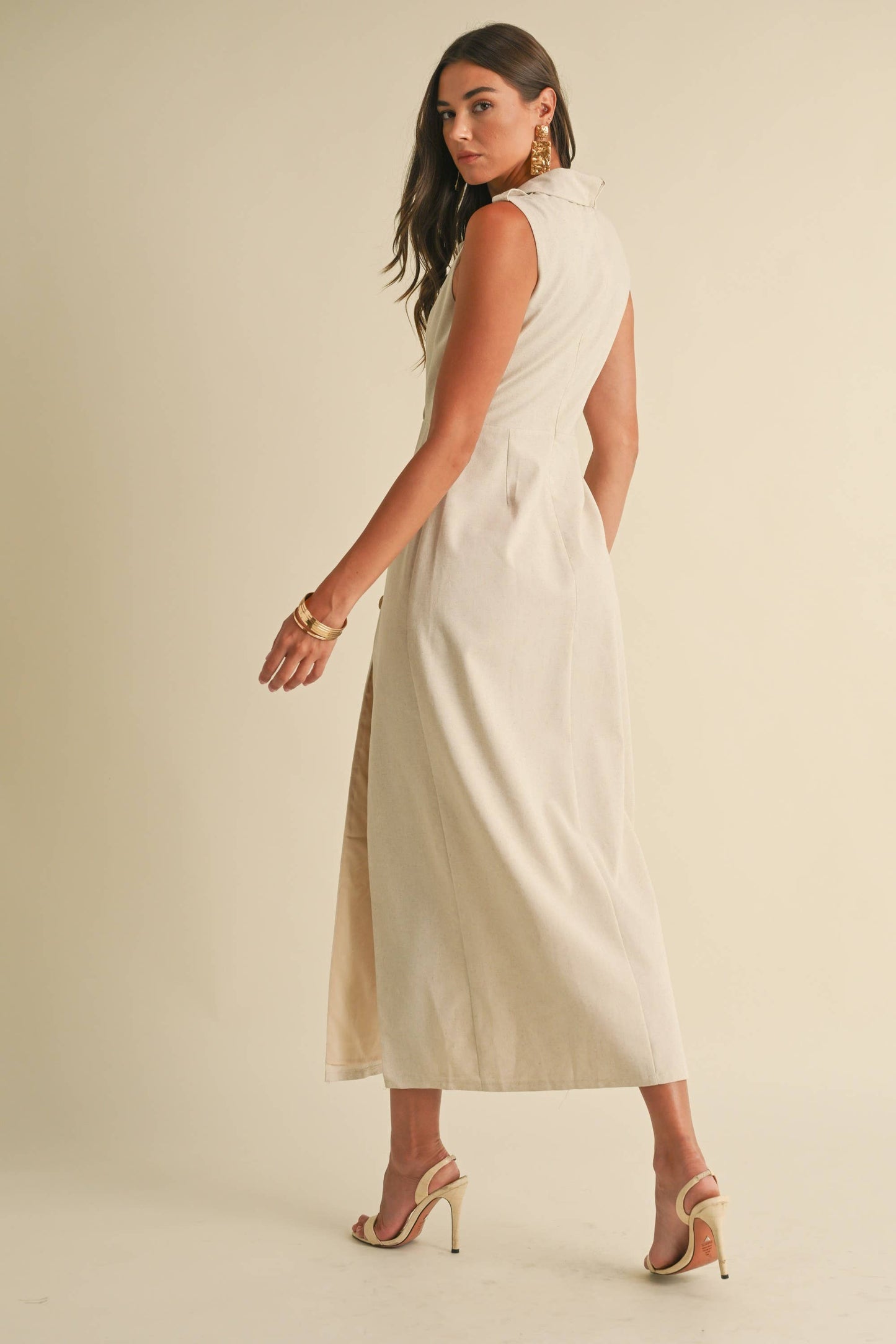Final Sale - Linen Sleeveless Dress