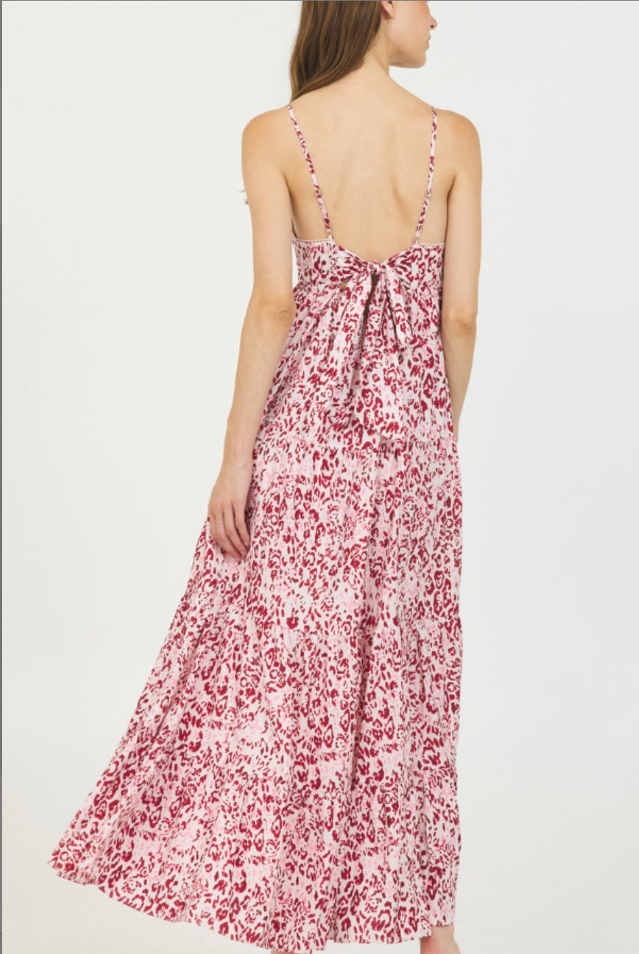 Tiered Ruff Cami Dress W/ Tie Back