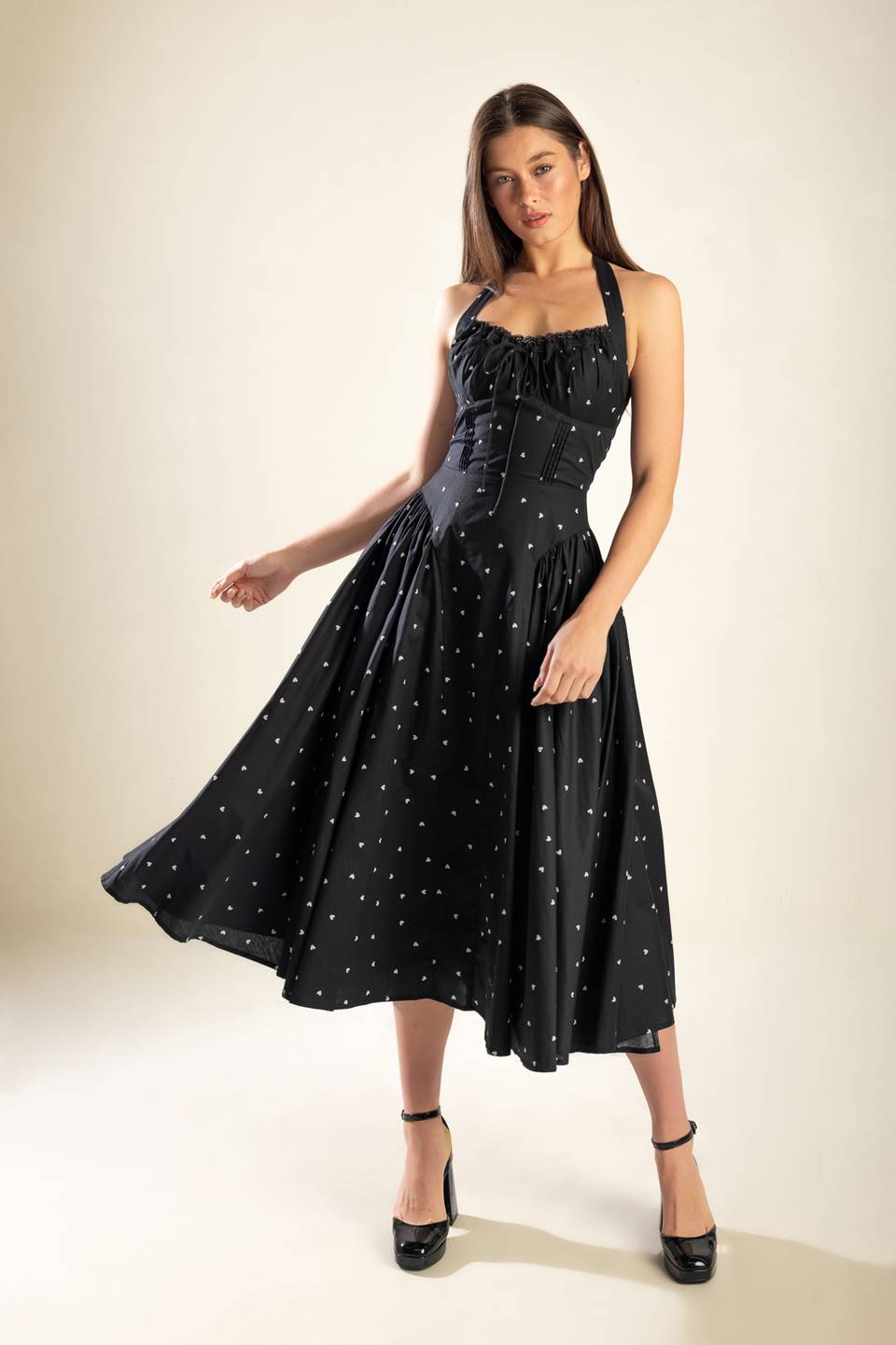 Final Sale - Printed Woven Midi Dress