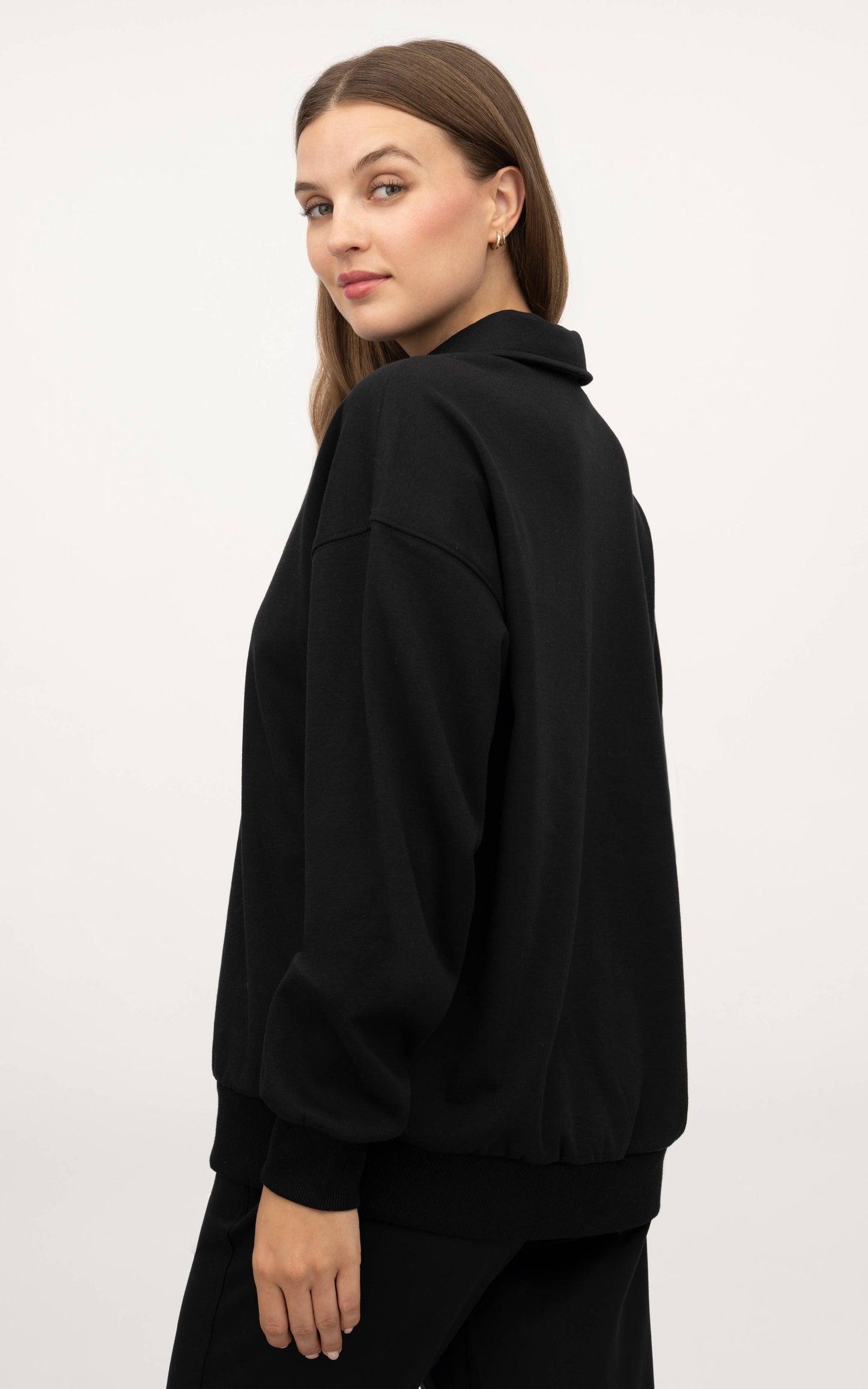 Final Sale - Yogalicious Cloud Plush Cozy Polo Sweatshirt