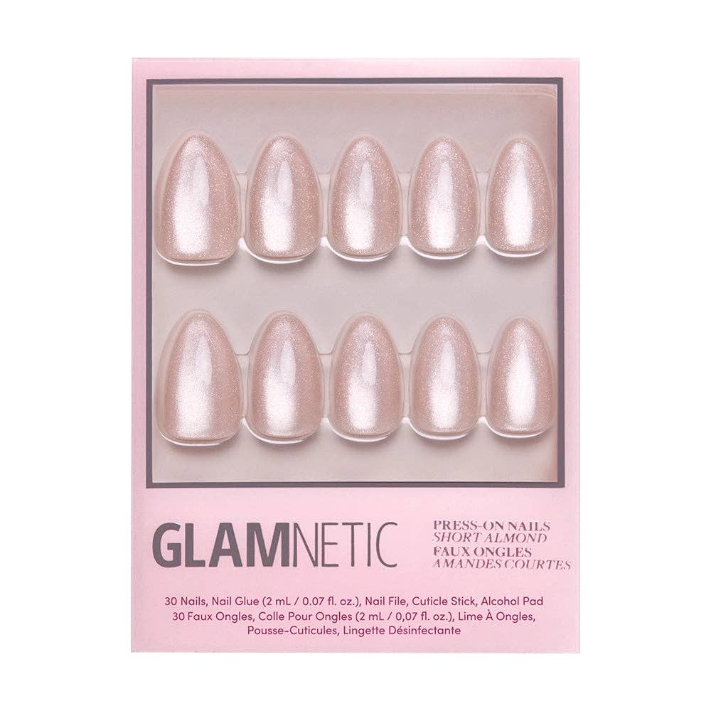 The Vow Press-On Nails | Short Almond | Nude Velvet Gloss