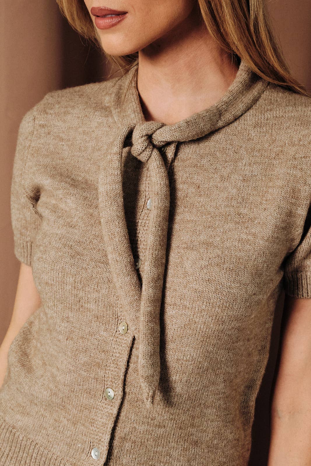 Scarf Neck Sweater Top