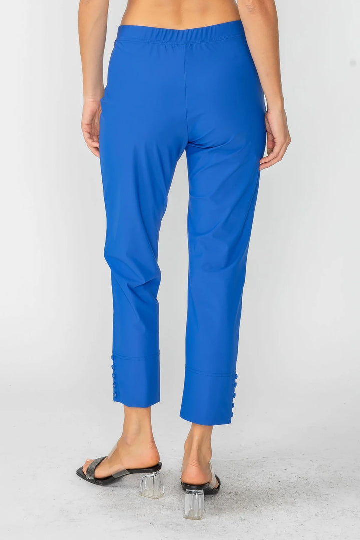 Final Sale - Button Hem Slim Crop Pants