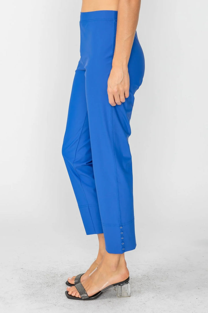 Final Sale - Button Hem Slim Crop Pants