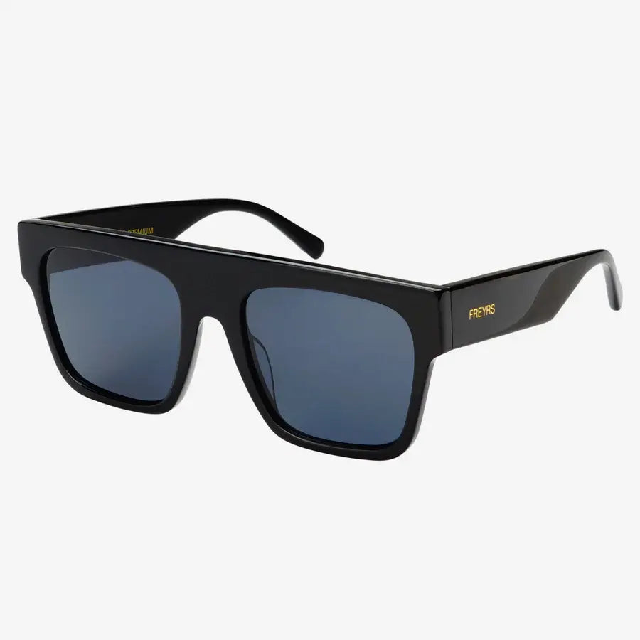 Madison Black Acetate Unisex Flat Top Sunglasses