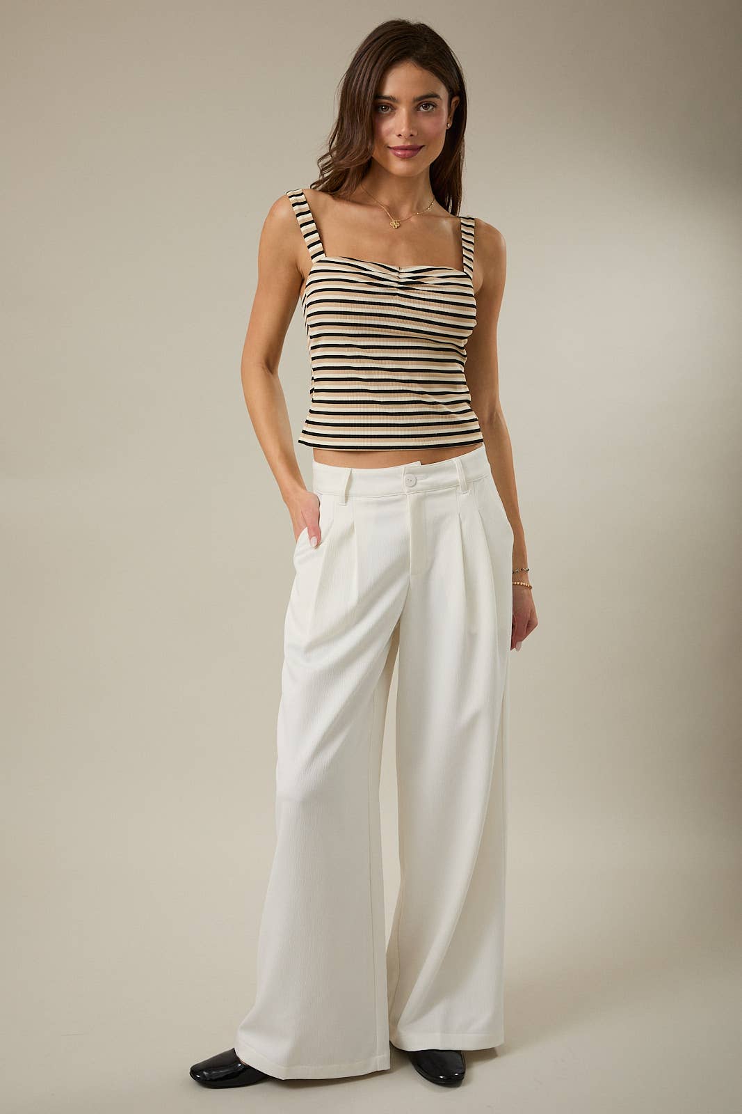Sweetheart Neck Ribbed Top