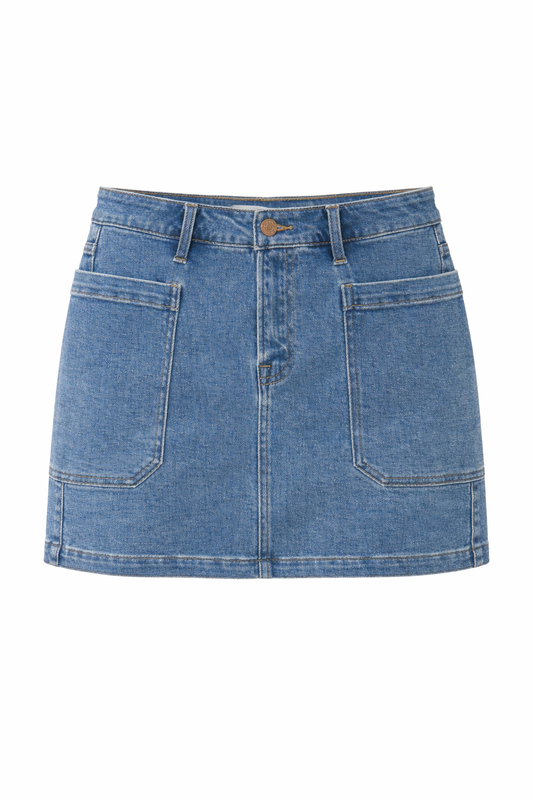 High Rise Cargo Mini Skirt