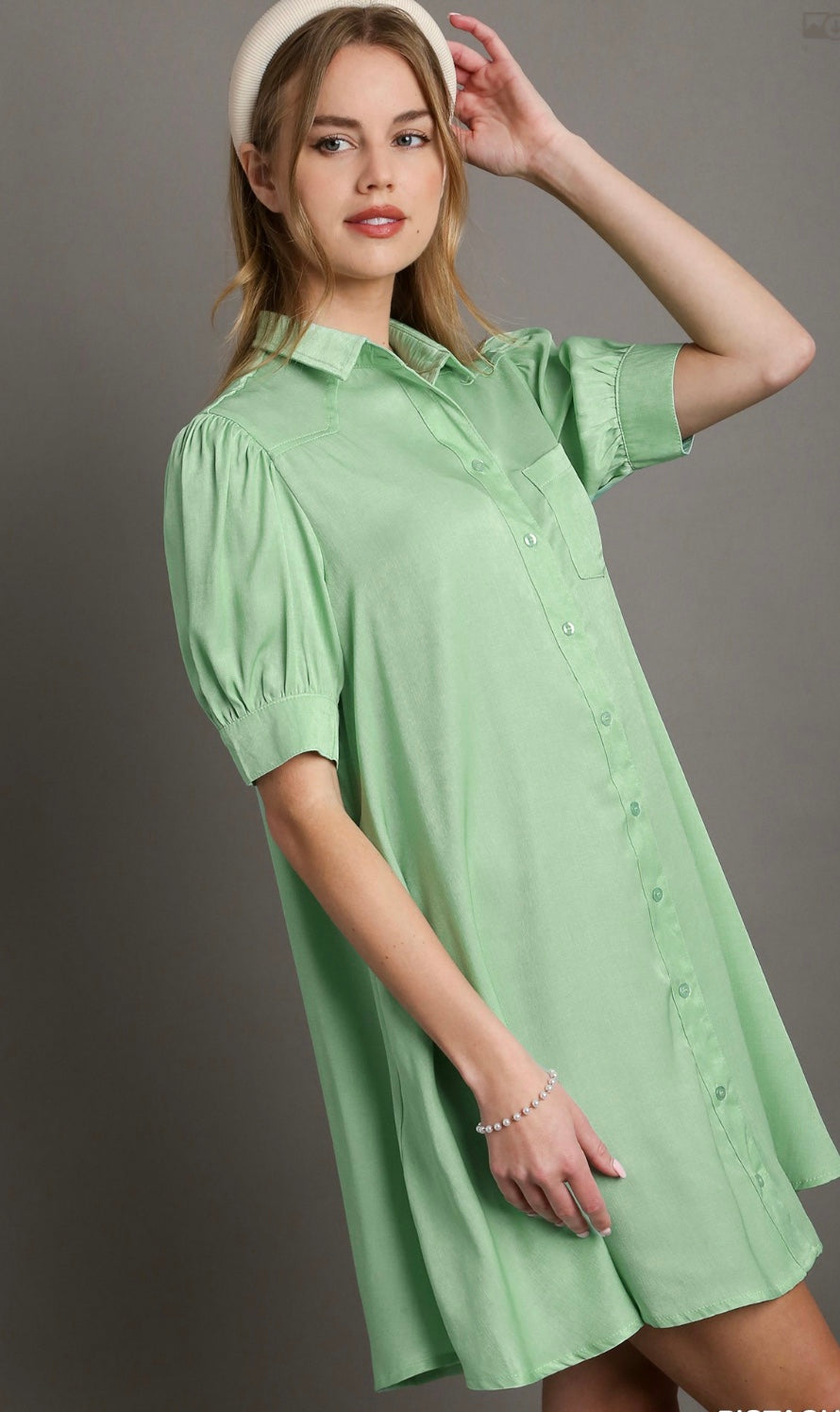 Final Sale - Tencel Collared Button Down Shirt Dress