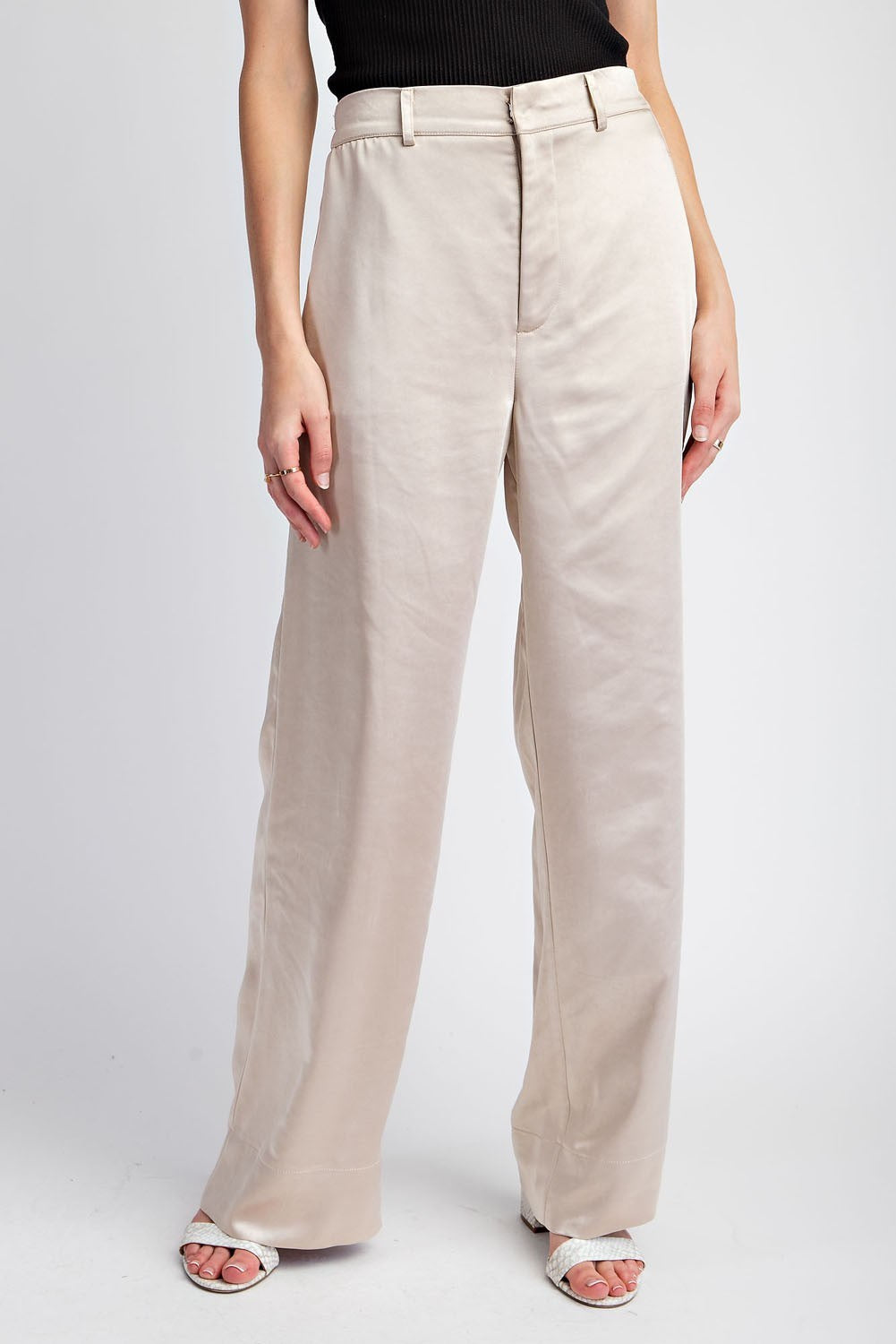 Final Sale - Satin Straight Leg Pants