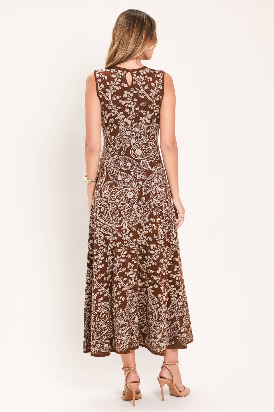 Cocoa Paisley Maxi Dress