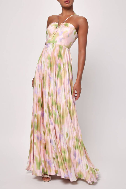Cassia Pleated Maxi Dress