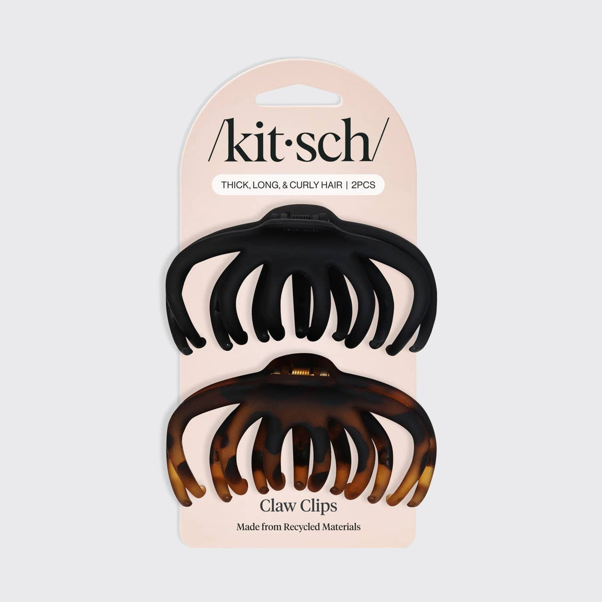 Recycled Octopus Claw Clips 2pc - Black & Tort