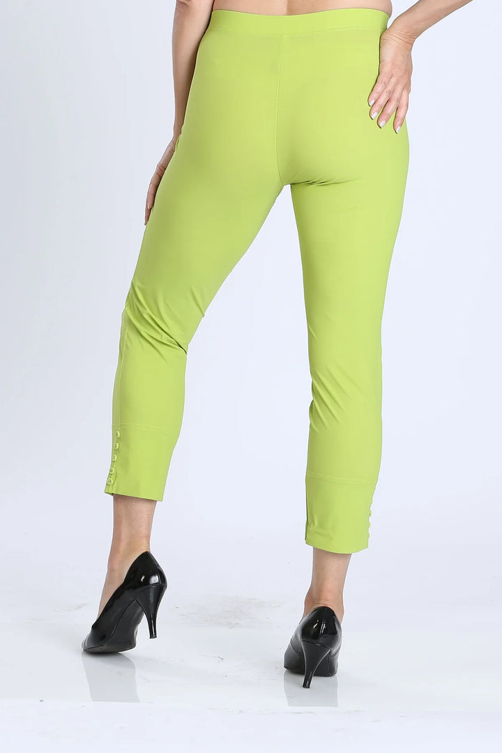 Final Sale - Button Hem Slim Crop Pants